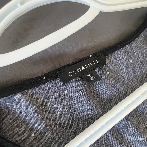 Dynamite Black Polka Dot Blouse with Synched Waist - Picture 5 of 5